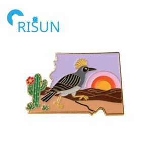 Factory Road Runner Desert Esmalte Mochila Pins Broches Road Runner Bird Lapel Pin Custom Roadrunner Hard Esmalte Pin Badge - Product Image 4