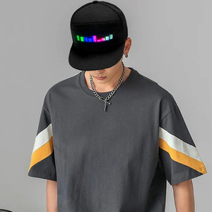 หมวก LED แสดงข้อความ ควบคุมผ่านแอพ ชาร์จ USB หมวกแก๊ป Snapback แสดงข้อความแบบตั้งโปรแกรมได้ - Product Image 3
