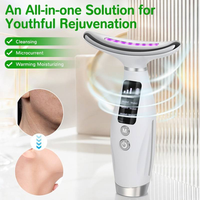 Masseur de beauté pour le cou et le visage pour femmes, appareil anti-âge rechargeable pour les rides du cou et les plis nasogéniens