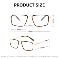 Gafas Ópticas Cuadradas de Montura Completa con Textura, Diseño Retro de Patillas Metálicas, Modernas, Unisex, para Uso Diario, Ligeras, de Lujo, para Negocios