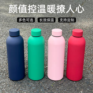 Botella de Agua Aislada de 500 ml con Tapa de Rosca, de Acero Inoxidable, Portátil para Viajes y Deportes al Aire Libre - Product Image 3