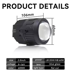 Luces Antiniebla LED para Megane, 2 Pulgadas, 60W, 12V, Proyector K223, Luces Universales para Automóvil, 6500 Lúmenes, 6000K - Product Image 4
