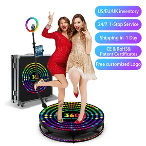 Portable 360 Photo Booth Automatic Machine Rotating 360 Degree Photo Booth Rental With Free Logo For 4 People