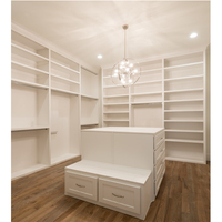 Organisation de rangement de placard haut de gamme personnalisé de haute qualité Garde-robe moderne Armoire encastrée