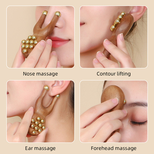 Masajeador de Madera y Latón para Cuero Cabelludo, Inalámbrico, para Lifting Facial, Lifting de Puente Nasal y Herramienta de Belleza para Ojos - Product Image 4