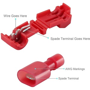 Self Tapping <b>Quick</b> Connect Fork Terminals Kit 120 Piece Assorted Colors Electrical <b>Connector</b> Accessories - Product Image 2