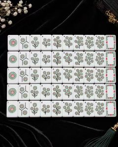 High-grade 4-layer frosted mother-of-pearl acrylic American <b>mahjong</b> <b>set</b> with 160 tiles, exquisite gift Affordable Luxury - Product Image 6