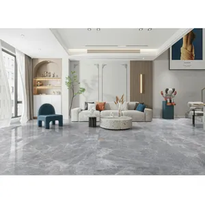 Large Size Floor Ceramic Tiles Luxury New Hermes Grey Marble Sintered Stone Tiles for Interior Floor