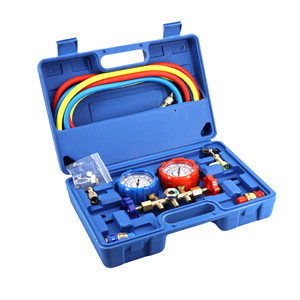 Kit de herramientas de carga de refrigerante para aire acondicionado con manómetro doble R134a para reparación de aire acondicionado de automóviles - Product Image 1