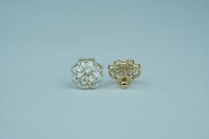 Pendientes de diamantes de oro blanco y oro rosa IGI-Chapado en oro certificado para fiesta de boda y regalo - Product Image 6