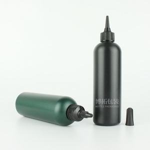 थोक 250 मिलीलीटर 300 मिली 350 एमएल बॉस्टन हेडप ने काले प्लास्टिक गोंद बालों के तेल के कंटेनर की बोतल - Product Image 3