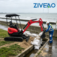 Mini-excavatrice ZIVEAO, mini-pelleuse de 2,1 tonnes avec accessoires, micro-excavatrice, mini-pelleuse, machine d'excavation