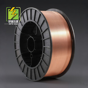 Vente directe d'usine en Chine, fils de soudage MIG CO2, fil de soudure en cuivre, fil de soudage ER70S-6, 5 kg, 15 kg/bobine - Product Image 1