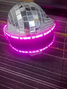 Casco con Espejo LED y Bola de Discoteca, Multicolor, con Luces Intermitentes, para DJ, Club, Rave, Festival de Música, Halloween, Disfraz, Accesorio para la Cabeza - Product Image 6