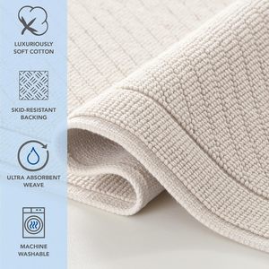 Tappetino da bagno in tessuto con tessuto di alta qualità assorbente con rivestimento antiscivolo per doccia e vasca da bagno con pavimento in cotone - Product Image 2