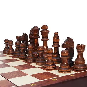 Solid Wood Chess Games Large Upscale Chess Set Luxury Contest Wooden Chess Set