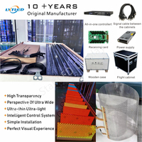 P4-8transparent écran de film flexible led adhésif sur verre led mur vidéo clair super led film affichage