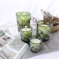 Bocal en verre, parfum personnalisé, décoration intérieure, cire de paraffine, fabrication mécanique, bougies parfumées classiques pour les fêtes, 100g, aromathérapie