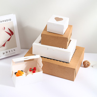 Boîte pliable en carton recyclable de qualité alimentaire pour aliments pour bébés et cupcakes, emballage avec fenêtre transparente pour 2/4/6/12 unités