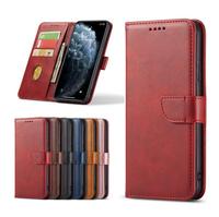 Étui de téléphone en cuir PU gaufré de luxe de haute qualité pour 13 Pro Max avec porte-cartes, béquille et design fin
