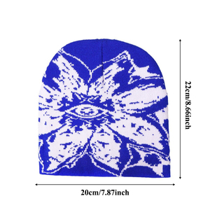 Berretto con Logo personalizzato con Design creativo cappello a maglia con elementi visivi Y2K Beanie stampa cappelli invernali <span class=keywords><strong>per</strong></span> giovani - Product Image 3