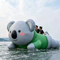 JUNAO Q-1 Hippopotame et Requin Gonflables pour Parc Aquatique, Équipement de Remorquage et de Loisirs Nautiques, Matériau PVC, Capacité Supérieure à 500 kg
