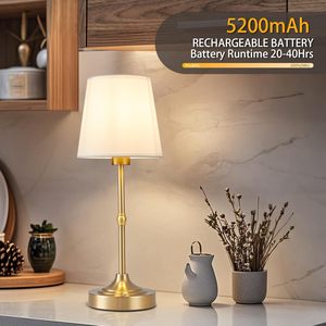 Lampe de table moderne en tissu et métal, rechargeable, tactile, <span class=keywords><strong>LED</strong></span>, lumière d'ambiance décorative, USB, créative, pour chevet, veilleuse, best-seller - Product Image 3