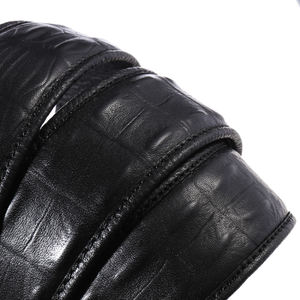 Vente en gros en stock nouveau design ceintures à boucle automatique pour hommes de 3.5cm de largeur <span class=keywords><strong>ceinture</strong></span> en cuir véritable pour hommes sangle sans boucle - Product Image 5