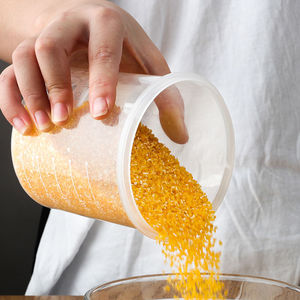 Recipiente hermético transparente SealPot de plástico para almacenamiento de alimentos, granos, cereales y productos secos de cocina, de 600, 800 y 1500 ml. - Product Image 3