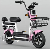 Bicicleta Eléctrica Urbana de Alto Rendimiento con Motor sin Escobillas de 500W para Adultos, con Batería de Plomo-Ácido y Funciones Inteligentes Hidráulicas