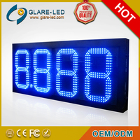 Layar Tanda Harga Bensin LED 16 inci Menampilkan Papan Tanda Angka Digital LED untuk SPBU