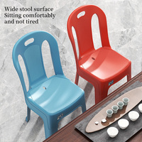 Chaise en plastique robuste, mobilier d'extérieur, chaise de jardin en plastique, chaises empilables sans accoudoirs en plastique