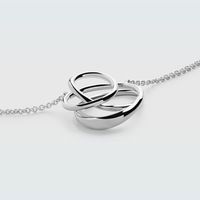 Joyería de Moda, Collar con Colgante de Círculo Geométrico de Plata de Ley 925, Cadena para Clavícula para Mujer, Regalo de Boda, Venta al Por Mayor