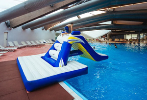 Tobogán Acuático Inflable Comercial para Verano, Parque Acuático Flotante, Juego Deportivo para Adultos, Mini Tobogán Inflable para Piscina - Product Image 5