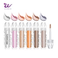 Haute pigmenté bas quantité minimale de commande cosmétique en gros personnalisé maquillage des yeux longue tenue brillant étanche fard à paupières liquide