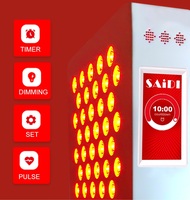 Panel de Terapia de Luz Roja Portátil con Enchufe Estadounidense, 5 Longitudes de Onda, EMS, 12 Modos Inteligentes, Alivio del Dolor, 180W, Certificado CE/FCC, Uso Doméstico y Comercial