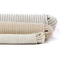Corde en coton tressé solide blanc en gros du fabricant Corde en coton 4-16mm