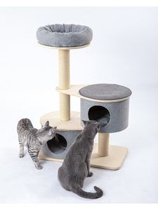 工場直送 大型キャットタワー 木登りキャットツリー モダン豪華ペットハウス - Product Image 3