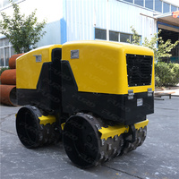Compacteur routier télécommandé de 1,6 tonne, rouleau vibratoire hydraulique à double tambour