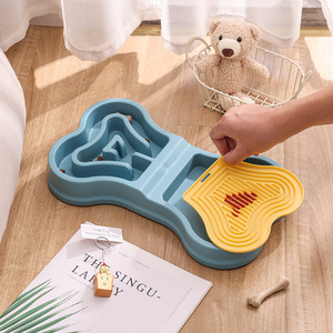 Bol d'alimentation lent pour animaux de compagnie, tapis à lécher en silicone pour chiens et chats, antidérapant, anti-renversement, qualité alimentaire, facile à nettoyer, forme arrondie - Product Image 2