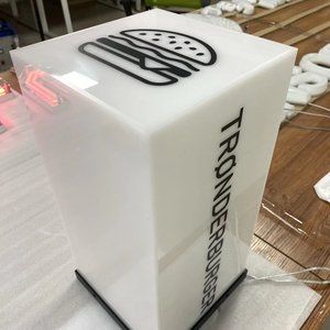 Tùy chỉnh năm mặt đôi bên Acrylic dẫn hộp đèn Acrylic dấu hiệu cho doanh nghiệp <span class=keywords><strong>Logo</strong></span> hiển thị cho văn phòng & Ngoài trời sử dụng cửa hàng - Product Image 5