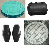Presse hydraulique de 315 tonnes pour la fabrication de couvercles d'égouts en PRF BMC par thermoformage, avec moule personnalisé, certifiée CE