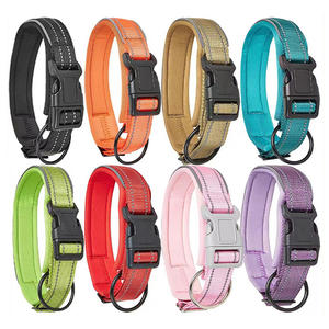 <span class=keywords><strong>Collar</strong></span> de perro reflectante de nailon de seguridad de estilo moderno en stock listo con anillo de tracción de aleación <span class=keywords><strong>Collar</strong></span> de perro resistente <span class=keywords><strong>Collar</strong></span> de perro de nailon - Product Image 1