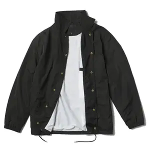 Nylon Hip Hop Street Wear schlichte schwarze Jacke wasserdichte leichte Wind jacke für Männer