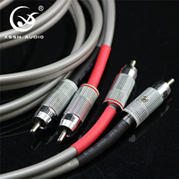 Cable de Audio HIFI para Audiófilos, Cable de Conexión de Señal Dual 2RCA Macho a Macho para Reproductor de CD, Amplificador, Sistema de Audio HiFi