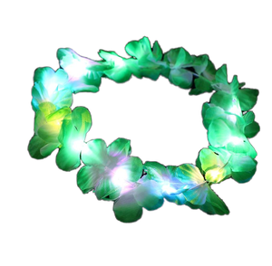 Ghirlanda <span class=keywords><strong>di</strong></span> Fiori Luminosi a LED Verdi, Ghirlanda Hawaiana, Ghirlanda per Capelli Luminosa per Feste <span class=keywords><strong>di</strong></span> <span class=keywords><strong>San</strong></span> Patrizio, Festival Notturni, Vendita all'Ingrosso - Product Image 1