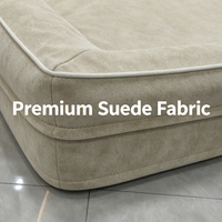 Canapé-lit pour chien de luxe imperméable Tianli, mousse à mémoire de forme orthopédique en forme de demi-œuf, pour grands chiens, forme semi-circulaire