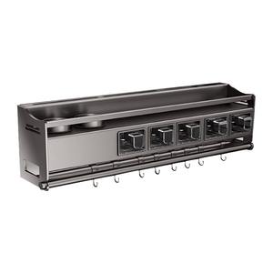 Support mural rectangulaire détachable Gao Wenhai pour épices, baguettes et couteaux de cuisine - Product Image 5