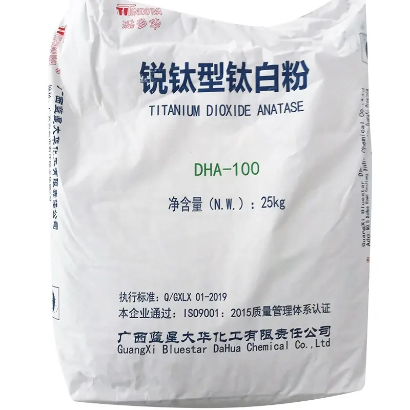 مسحوق تبييض جيد TiO2 ثاني أكسيد التيتانيوم أناتاز DHA-100 للبلاستيك