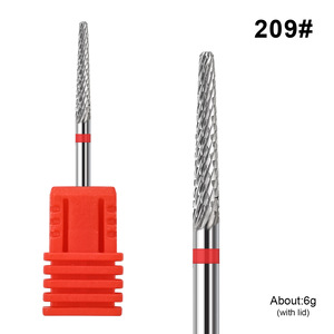 Brocas de carburo de tungsteno para <span class=keywords><strong>uñas</strong></span>, herramienta de Manicura <span class=keywords><strong>en</strong></span> forma de cono, preparación de cutículas de vástago recto y brocas de acabado fino - Product Image 6